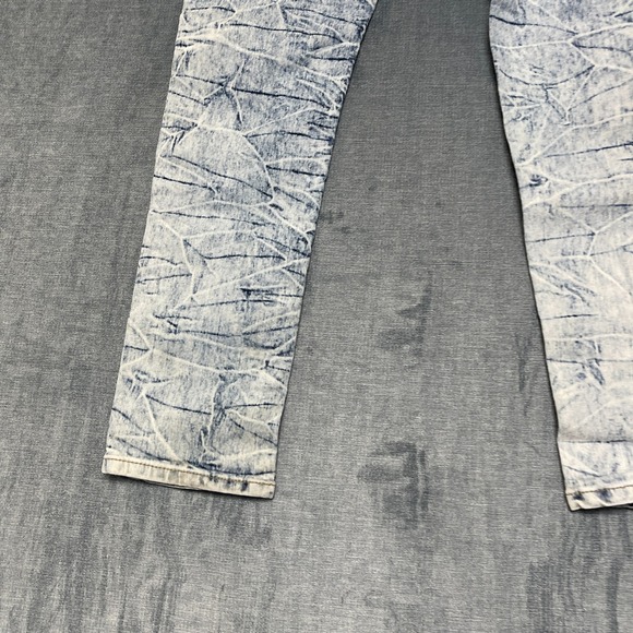 WT02 Jeans Mens 36/30 Blue Denim Cotton Stretch Mid Rise Stacked Straight Leg - Picture 13 of 15